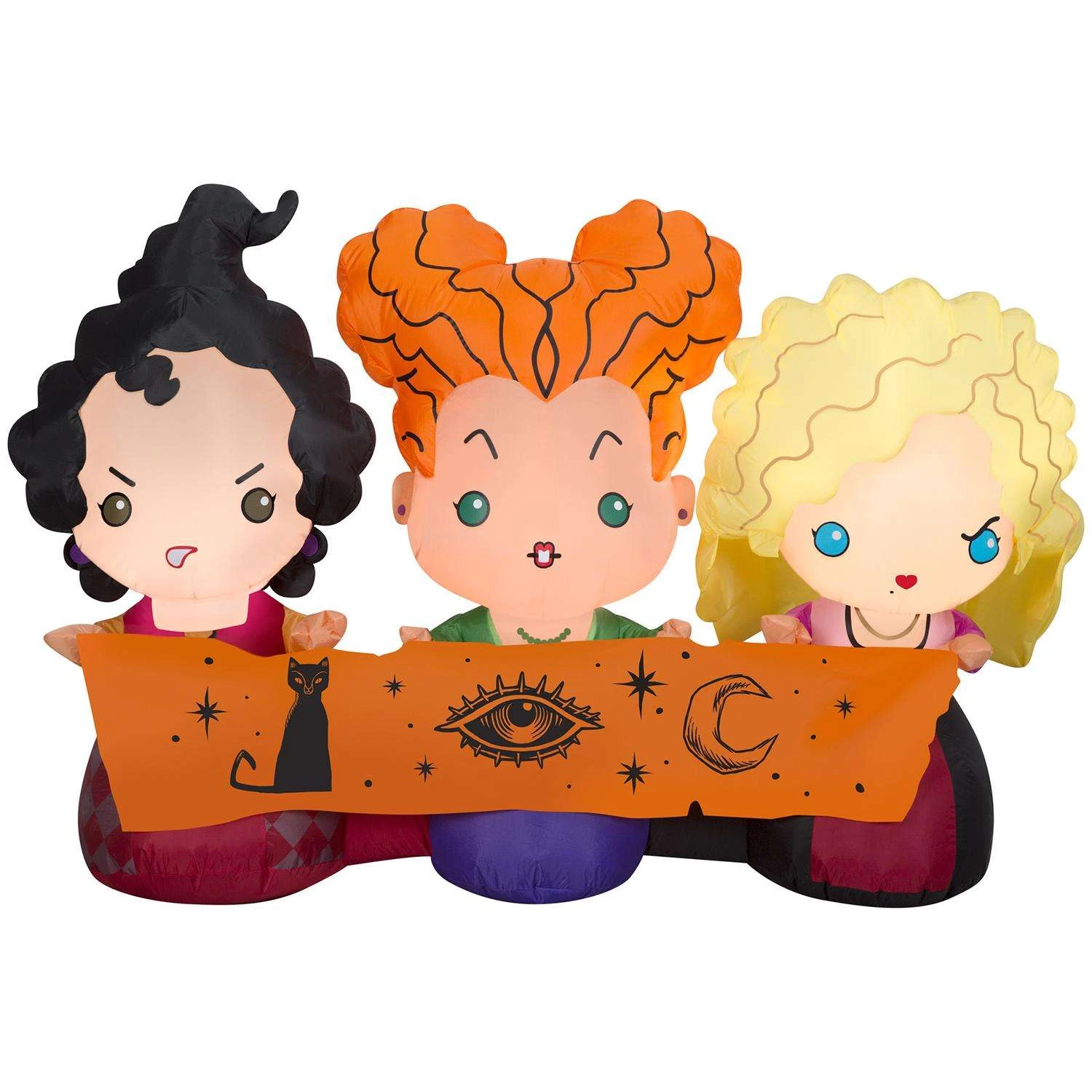 Gemmy Airblown 3.5 Ft. LED Prelit Hocus Pocus Sanderson Sisters W/Banner Inflatable 3 Gemmy Airblown 3.5 Ft. LED Prelit Hocus Pocus Sanderson Sisters W/Banner Inflatable