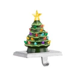 Mr. Christmas LED Green Vintage Tree Stocking Holder 6.5 In.