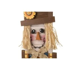 Glitzhome 42 In. Scarecrow Porch Sign Pathway Decor