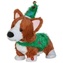 Gemmy Multicolored Darling Dancing Tree Corgi Animated Decor 11 In.