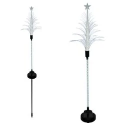 Alpine LED Christmas Tree Solar Stake 40 In. Pathway Decor