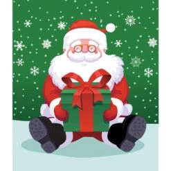 Celebrations Santa 7 Ft. X 8 Ft. Garage Door Cover