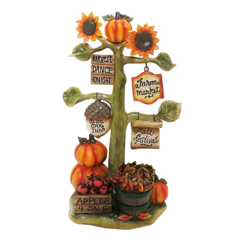 Alpine 10.5 In. Harvest Statuary Fall Decor 3 Alpine 10.5 In. Harvest Statuary Fall Decor
