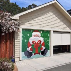 Celebrations Santa 7 Ft. X 8 Ft. Garage Door Cover -Alpine Sales Store eac9e6de 8c0f 4e0a 8d8a 0b799317b2ee