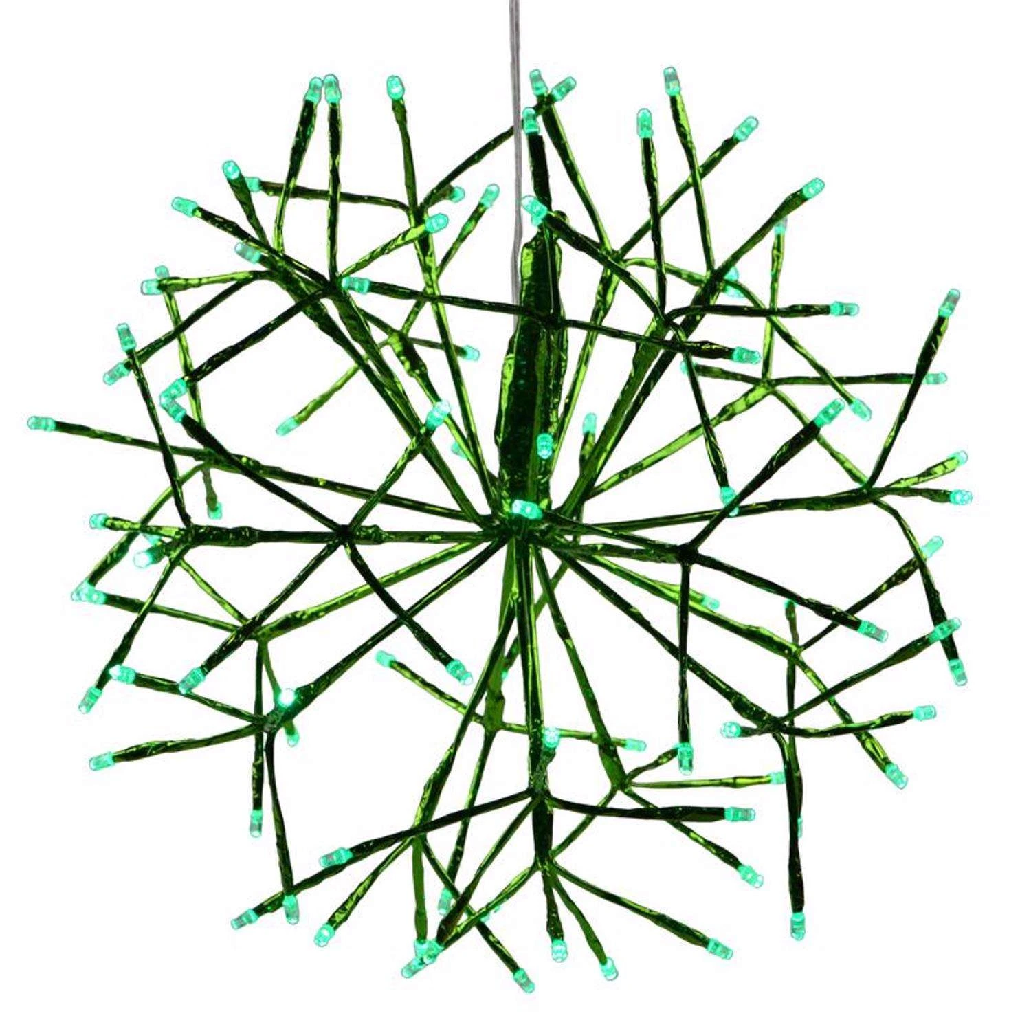 Celebrations Platinum LED Green Shimmer Sphere 16 In. Hanging Decor 3 Celebrations Platinum LED Green Shimmer Sphere 16 In. Hanging Decor