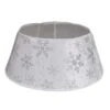 Dyno Silver Stand Band With Glitter Snowflakes Tree Collar 13.5 In.