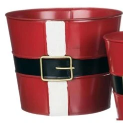 Sullivans Red/White Santa Belt Table Decor 10.5 In.