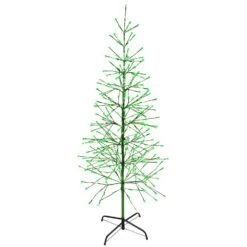 Holiday Bright Lights LED Green Twig Tree 66 In. Yard Decor