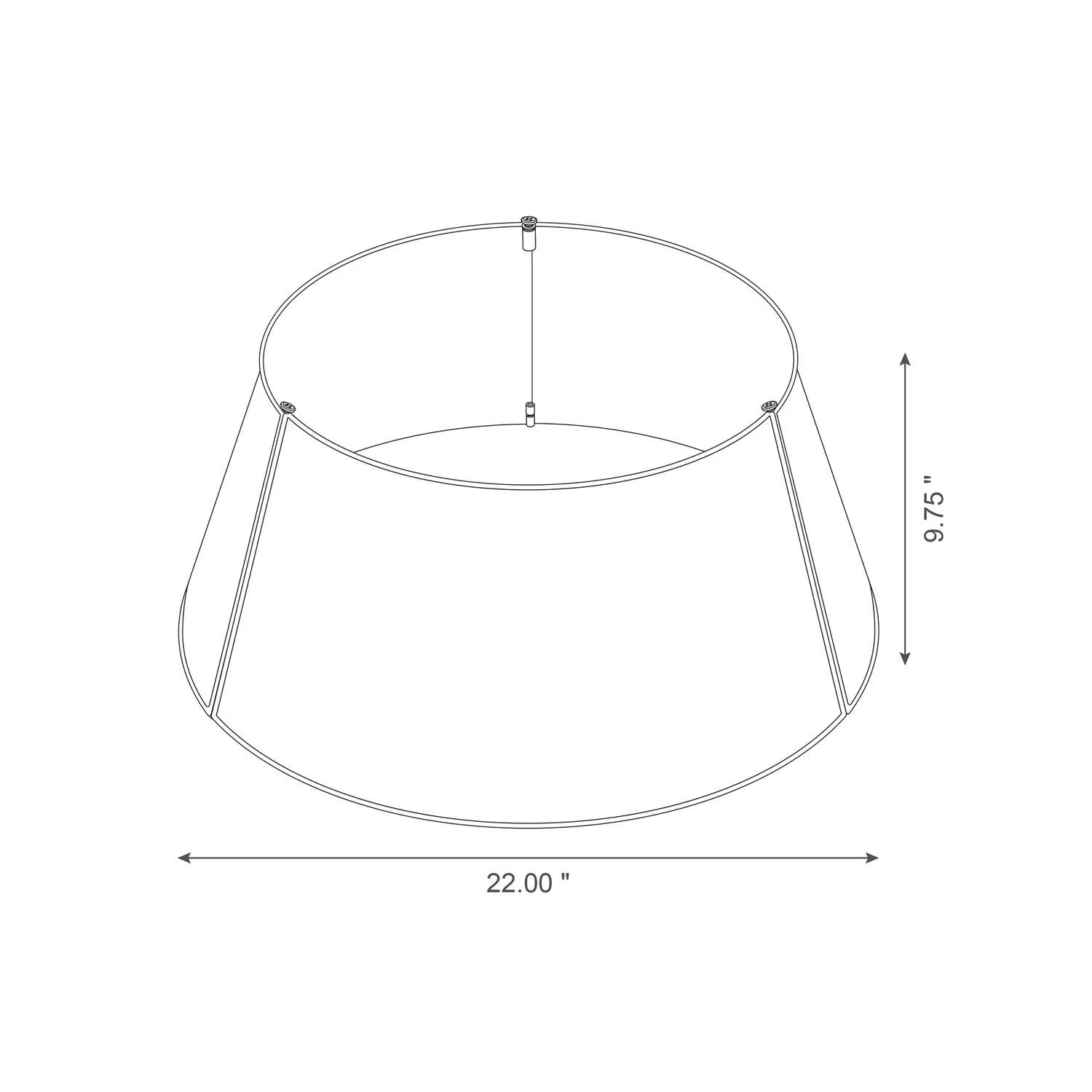 Glitzhome Metal Tree Collar 6 Ft. 4 Glitzhome Metal Tree Collar 6 Ft. - Image 2