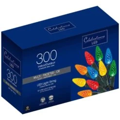 Celebrations LED C6 Multicolored 300 Ct String Christmas Lights 74.5 Ft.