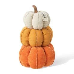 Glitzhome 13 In. Stacked Pumpkin Tabletop Decor