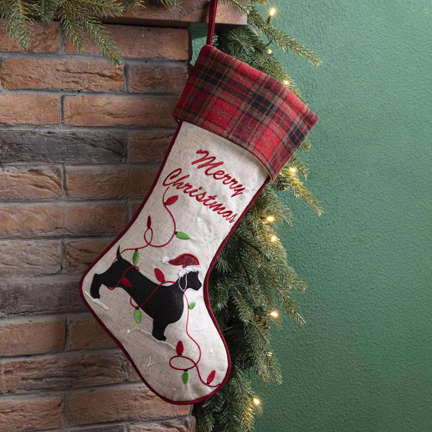 Glitzhome Multicolored Dachshund Christmas Stocking 1.18 In. 8 Glitzhome Multicolored Dachshund Christmas Stocking 1.18 In. - Image 6