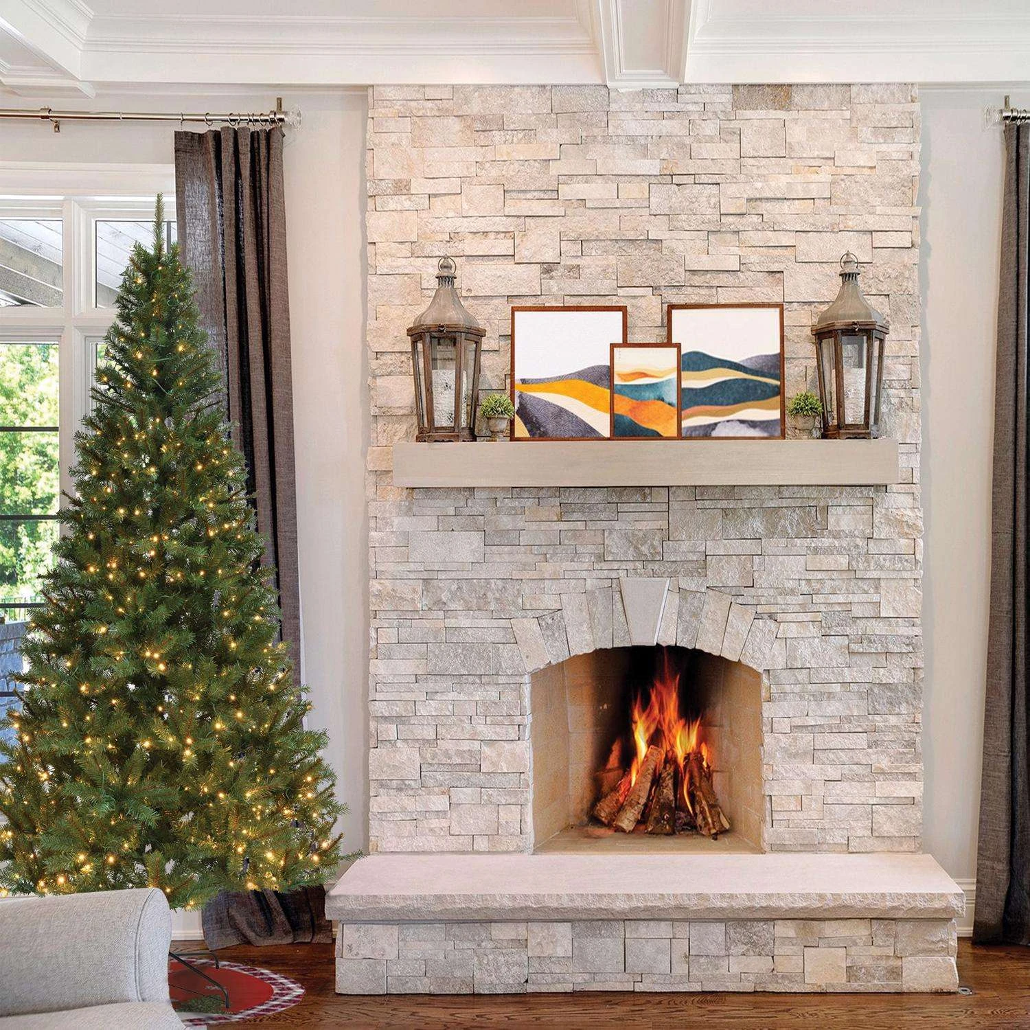 Celebrations 9 Ft. Full LED 600 Lights Spruce Christmas Tree 4 Celebrations 9 Ft. Full LED 600 Lights Spruce Christmas Tree - Image 2