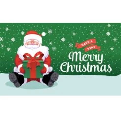 Celebrations Have A Merry Christmas 7 Ft. X 16 Ft. Garage Door Cover