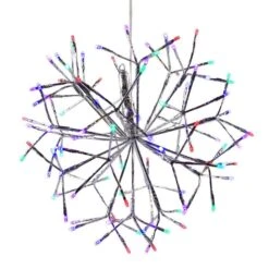 Celebrations Platinum LED Multi Shimmer Sphere 16 In. Hanging Decor