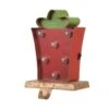 Glitzhome Marquee LED Green/Red Gift Box Stocking Holder 7.48 In.
